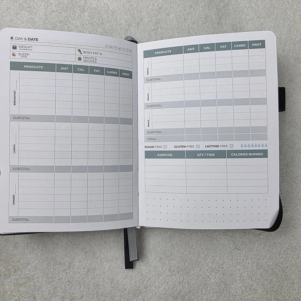 Clever Fox Food Journal Pocket Edition Black Daily Food Journal New